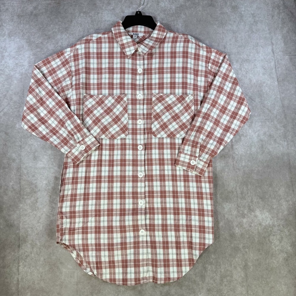 BB Dakota Steve Madden Top Women Small Red Plaid Flannel Western Oversized